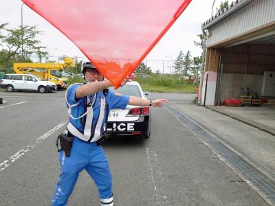 高速道路警察隊での訓練風景