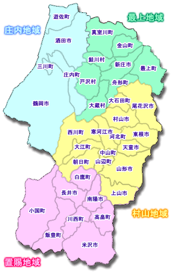 山形県地図