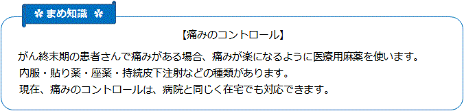 まめ知識（痛みのコントロール）